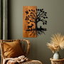 Wallity Nature Accesorio Decorativo de Pared de Madera y Metal Nogal y Negro